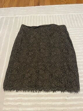 Banana Republic Olive Green Lace Pencil Skirt